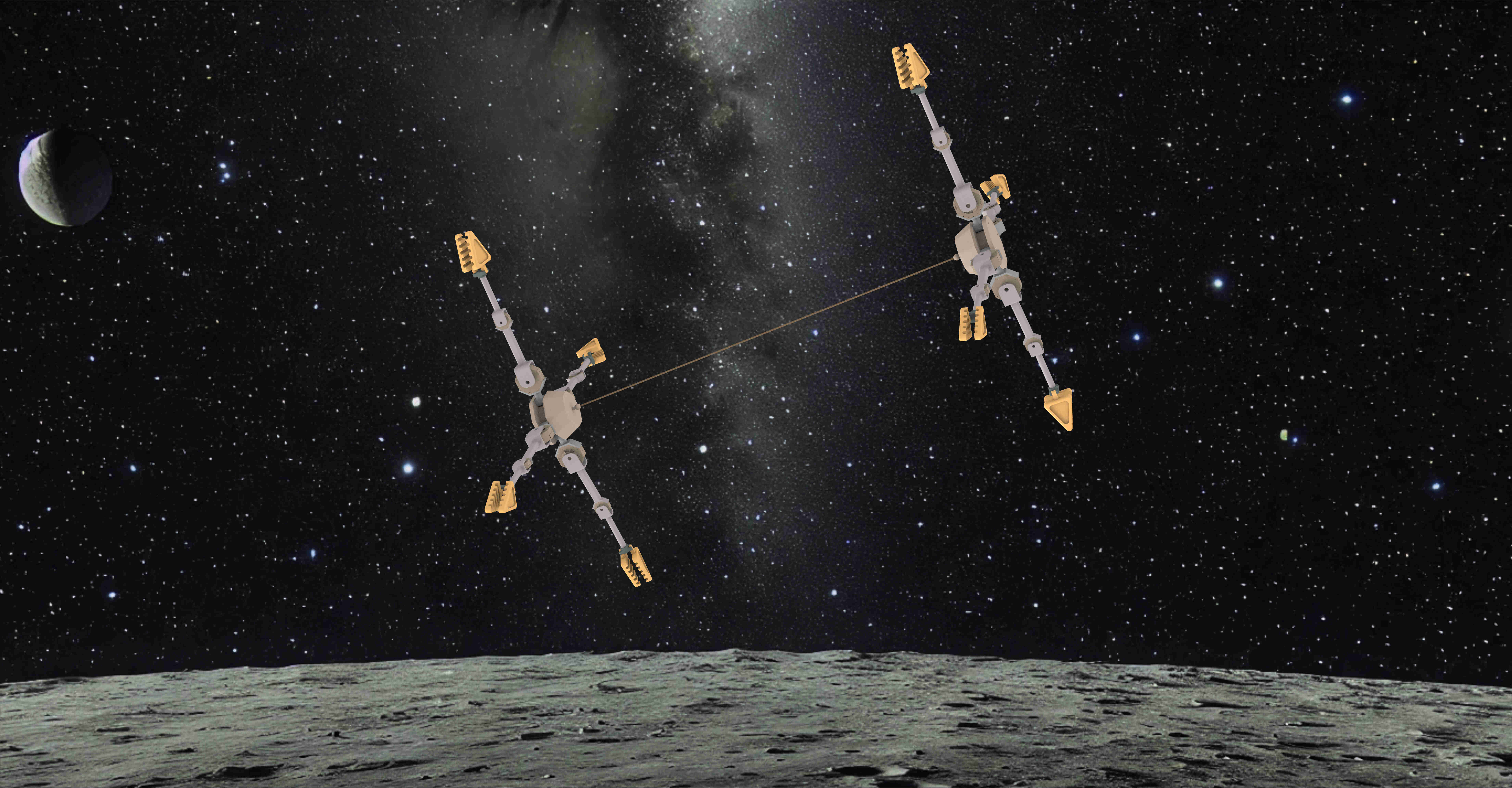 Jumping quadruped flight sequence
